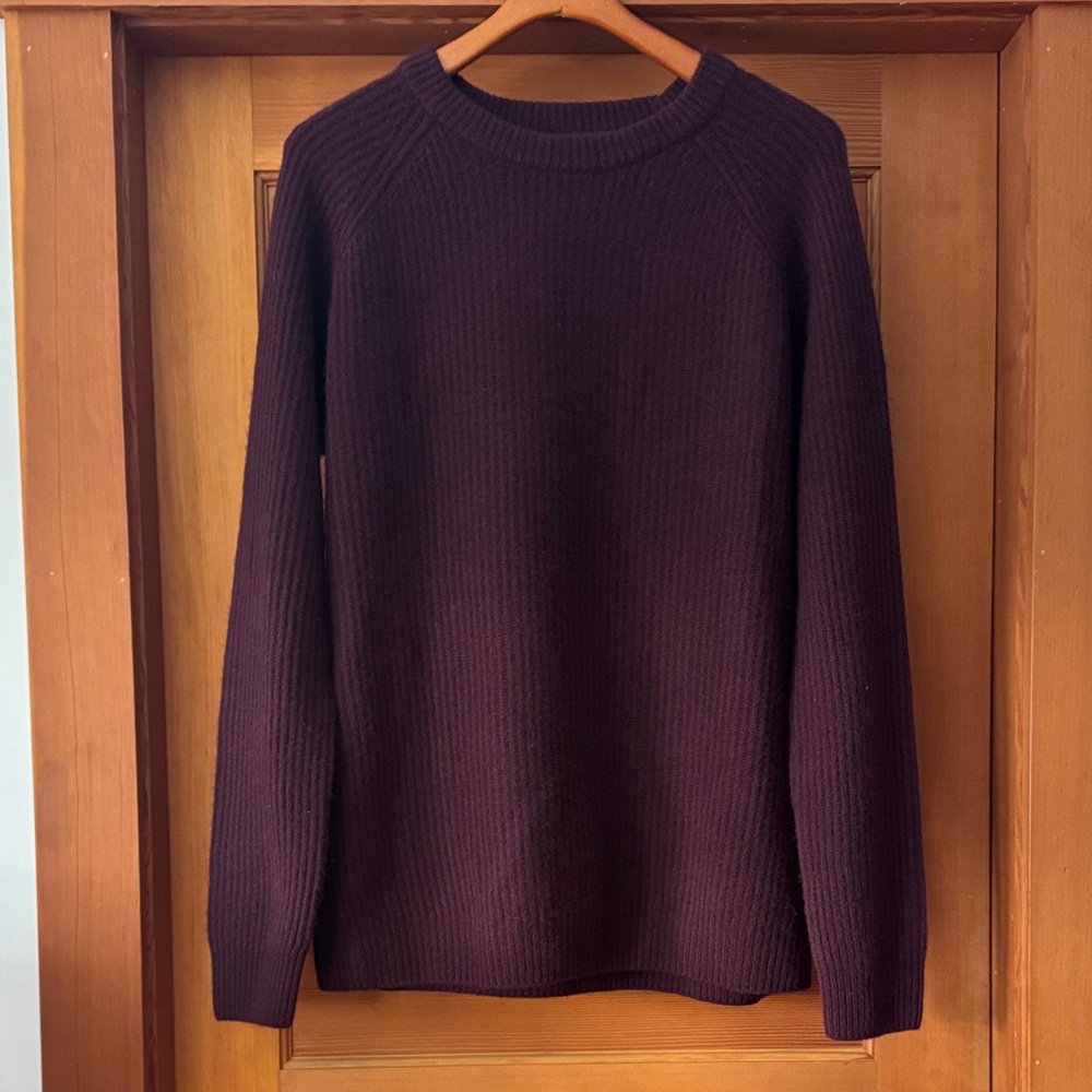 Quince Mongolian Cashmere Fisherman Crewneck Sweater, NWOT, XL